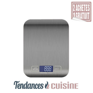 Balance de Cuisine Électronique LCD Inox - Tendances-cuisine.fr