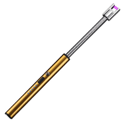 Briquet Electrique Flexible USB Batterie Rechargeable Or
