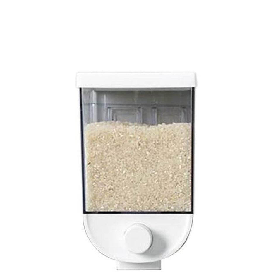 Distributeur Mural Pour Aliments Secs - 3 Compartiments 1,5 L - Noir Ou Blanc - Pour Céréales, Riz, Snacks, Café