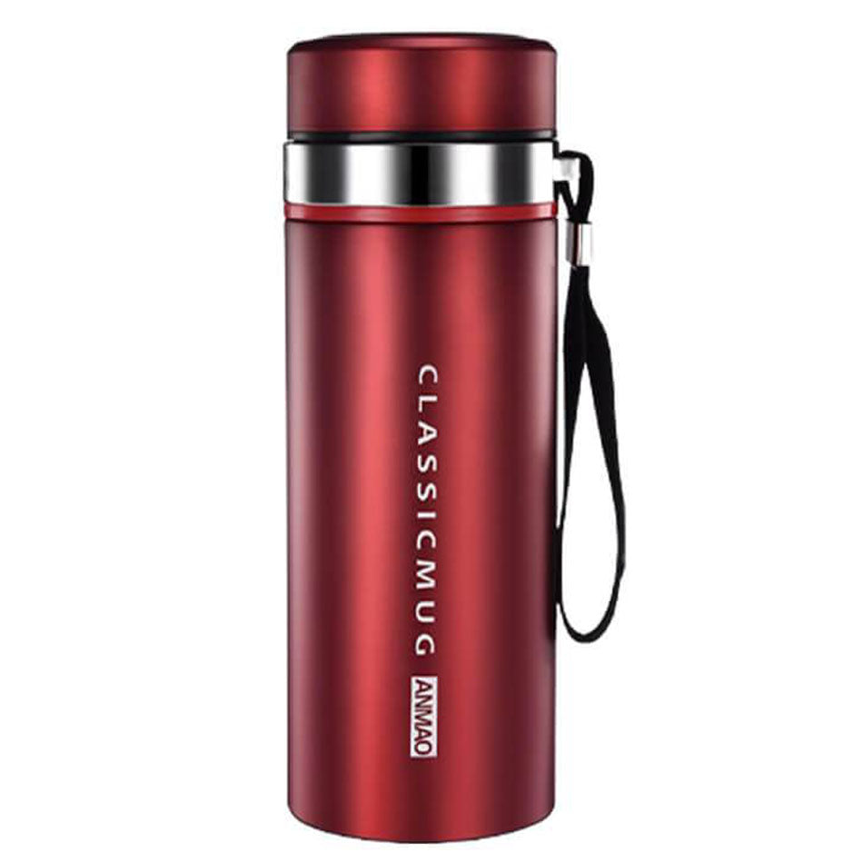 Thermos 1L Acier Inox 316 Double Paroi – Bouteille Isotherme Avec Passoire Thé + Affichage Température – Conservation 24h Chaud/Froid