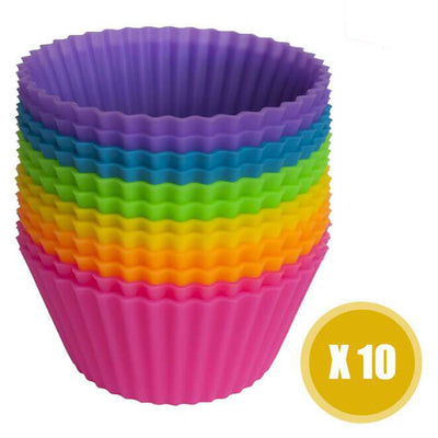 10 Moules à Cupcakes et Muffins en Silicone Jaune - Tendances-cuisine.fr