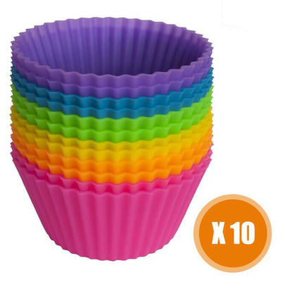 10 Moules à Cupcakes et Muffins en Silicone Orange - Tendances-cuisine.fr