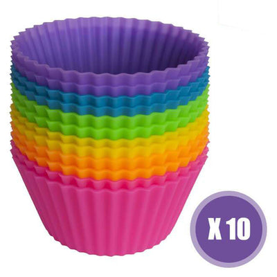 10 Moules à Cupcakes et Muffins en Silicone Violet - Tendances-cuisine.fr