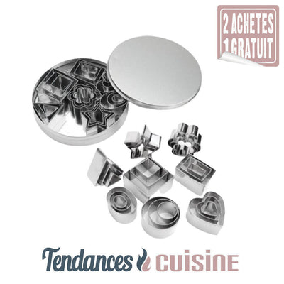 24 Emportes Pièces Multi formes Fleurs Carrés Cœurs Triangles Étoiles