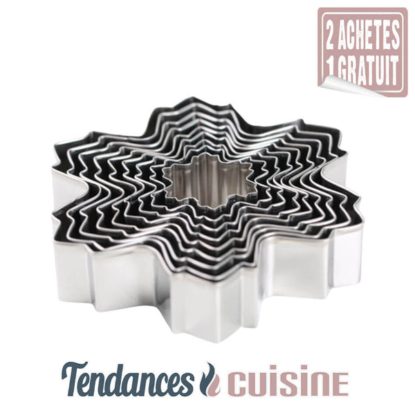 9 Emportes Pièces Flocons Acier Inoxydable - Tendances-cuisine.fr