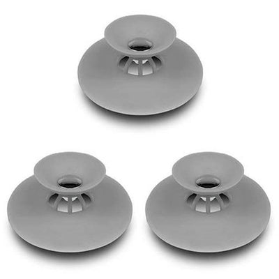 Bouchon d'Évacuation Filtrant Évier de Cuisine Gris 3 pieces - Tendances-cuisine.fr