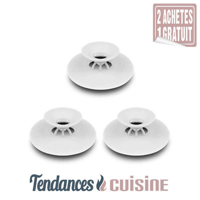 Bouchon d'Évacuation Filtrant Évier de Cuisine Blanc 3 pieces - Tendances-cuisine.fr