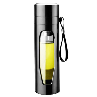 Bouteille Infuseur de Thé Portable Design 580 ML Noir