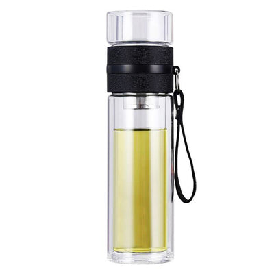 Bouteille Infuseur de Thé Portable Double Paroi 2 Noir - Tendances-cuisine.fr