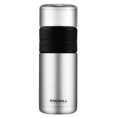Bouteille Infuseur de Thé Portable Inox 580 ML Argent