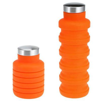 Bouteille Rétractable 500ml retractable compact télescopique Orange Tendances-cuisine.fr