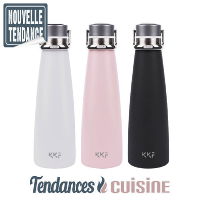 Bouteille Isotherme Intelligente Afficheur de Température OLED Tactile 3 couleurs