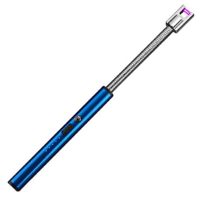 Briquet Electrique Flexible USB Batterie Rechargeable Bleu