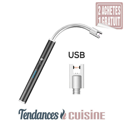 Briquet Electrique Flexible USB Batterie Rechargeable Demo