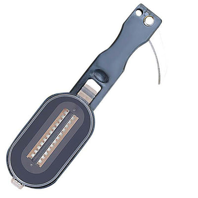 Brosse à Écailler le Poisson Écailleur 2 en 1 Noir - Tendances-cuisine.fr