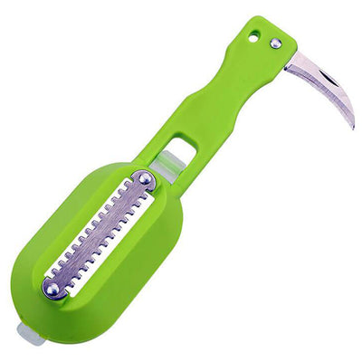 Brosse à Écailler le Poisson Écailleur 2 en 1 Vert - Tendances-cuisine.fr