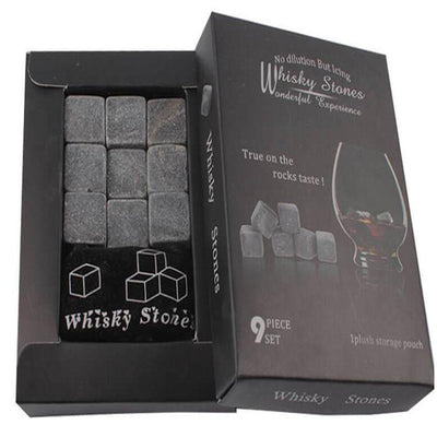 Coffret 9 Pierres Whisky Pierres Naturels Anthracite-Tendances-cuisine.fr