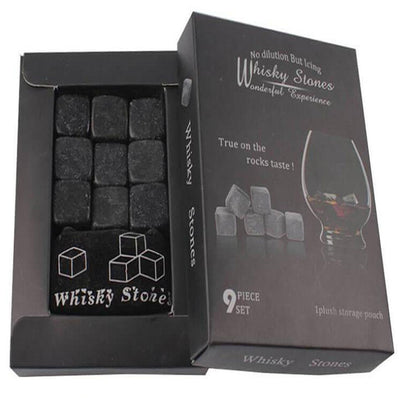 Coffret 9 Pierres Whisky Pierres Naturels Noir-Tendances-cuisine.fr