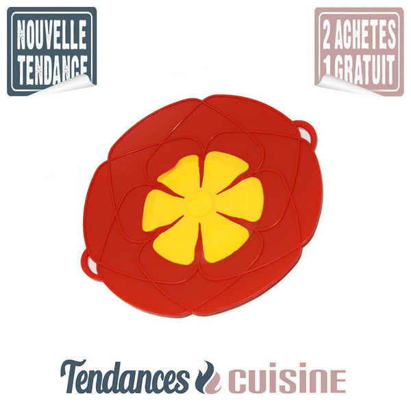 Couvercle Anti Débordement et Cuisson Vapeur Rouge Ø 25 - Tendances-cuisine.fr
