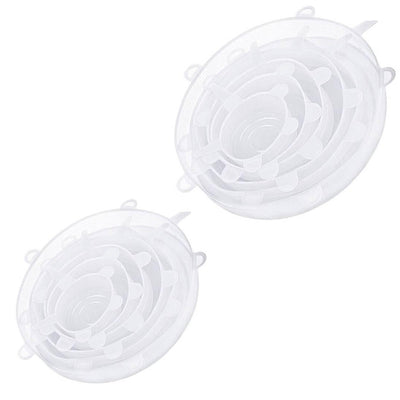 Couvercles Extensibles Silicone blanc pack2 -Tendances-cuisine.fr