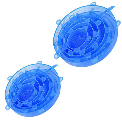 Couvercles Extensibles en Silicone Bleu 2 packs - Tendances-cuisine.fr