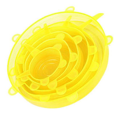 Couvercles Extensibles Réutilisables en Silicone - Pack de 6 Tailles