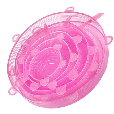 Couvercles Extensibles Réutilisables en Silicone - Pack de 6 Tailles