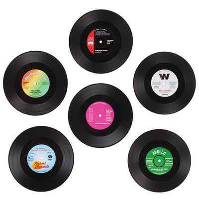 Dessous de Verre Disque Vinyle Rétro Pack de 6 - Tendances-cuisine.fr