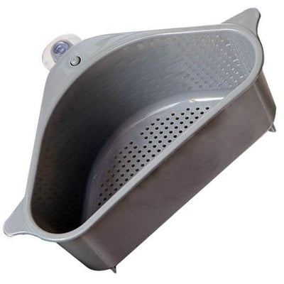 Égouttoir d’Évier Triangulaire Multifonction Gris - Tendances-cuisine.fr