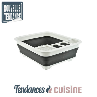 Égouttoir vaisselle Pliant Compactable Gris - Tendances-cuisine.fr
