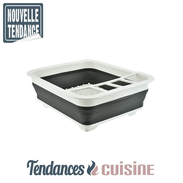Égouttoir vaisselle Pliant Compactable Gris - Tendances-cuisine.fr