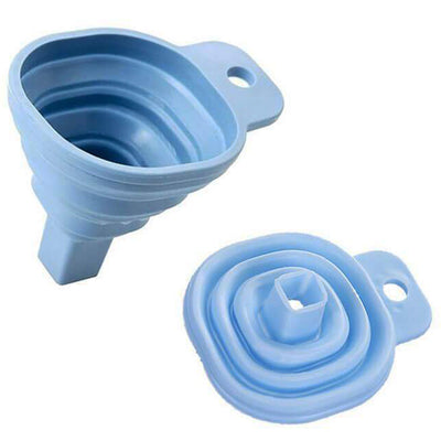 Entonnoir télescopique rétractable compactable Bleu Tendances-cuisine.fr
