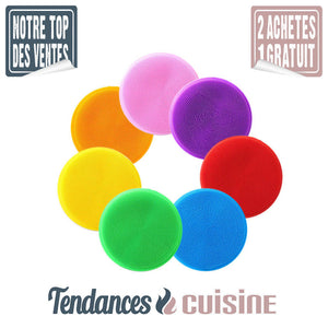 Éponge Silicone magique Pack de 7 couleur au meilleur prix sur Tendances-cuisine.fr