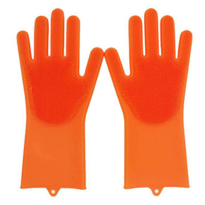 Gant De Nettoyage Silicone Orange Tendances-cuisine.fr