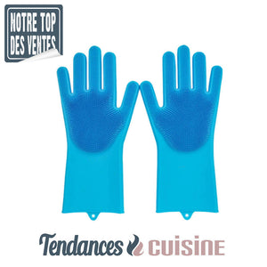 Gant De Nettoyage Silicone bleu vendu sur Tendances-cuisine.fr