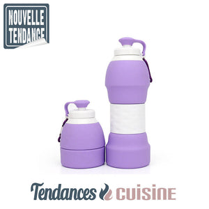 Gourde Compactable 580 ML violet Tendances-cuisine.fr