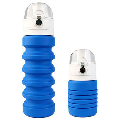 Gourde de Sport Pliable Compactable Bleu 500 ML - Tendances-cuisine.fr