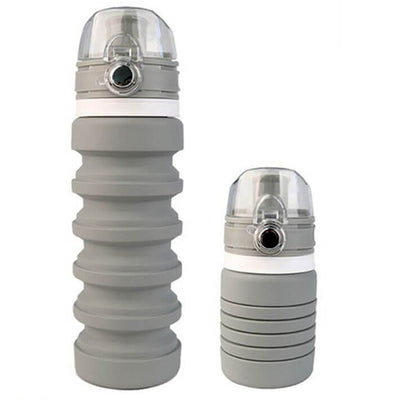 Gourde de Sport Pliable Compactable Grise 500 ML - Tendances-cuisine.fr