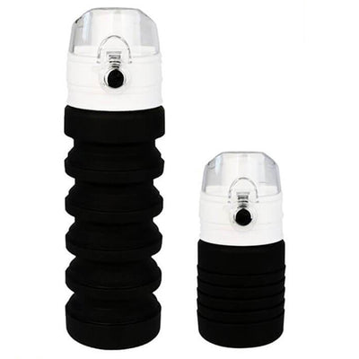Gourde de Sport Pliable Compactable Noir 500 ML - Tendances-cuisine.fr