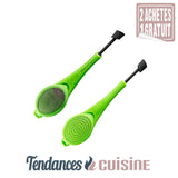 Infuseur Pressoir De Thé silicone vert en vente sur Tendances-cuisine.fr