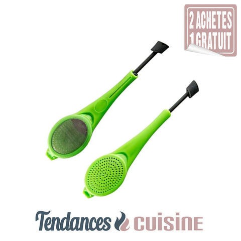 Infuseur Pressoir De Thé silicone vert en vente sur Tendances-cuisine.fr