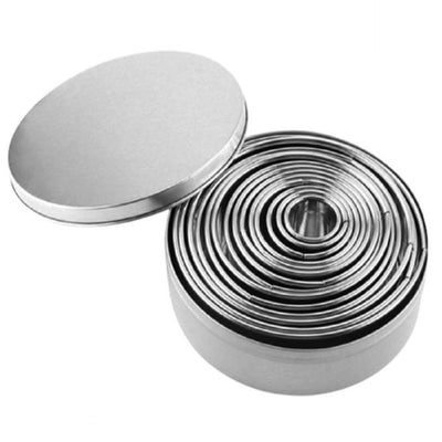 Kit 14 Emportes Pièces Rond Acier Inox - Tendances-cuisine.fr