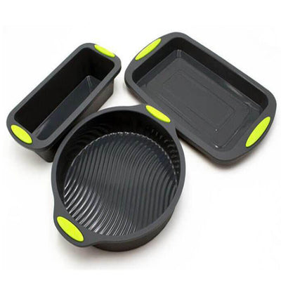 Lot de 5 moules en silicone de cuisson multiformes 3 pièces tendances-cuisine.fr