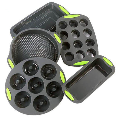 Lot de 5 moules en silicone de cuisson multiformes 5 pièces tendances-cuisine.fr