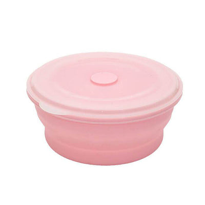 Lunch Box Compactable Pliante Ronde 400 ML Grise Tendances-cuisine.fr