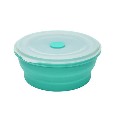 Lunch Box Compactable Pliante Ronde 400 ML Verte Tendances-cuisine.fr