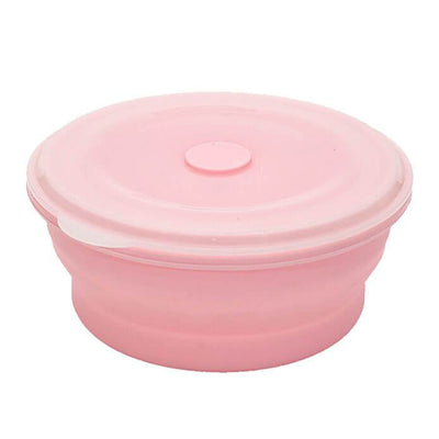 Lunch Box Compactable Pliante Ronde 700 ML Grise Tendances-cuisine.fr