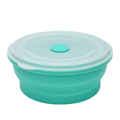 Lunch Box Compactable Pliante Ronde 700 ML Verte Tendances-cuisine.fr