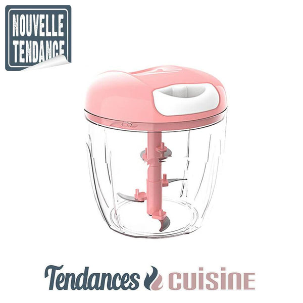 Mini Broyeur Sans efforts 5 lames rose Tendances-cuisine.fr