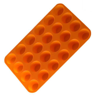 Moule Mini Muffins Cake en silicone 24 Trous Orange - Tendances-cuisine.fr